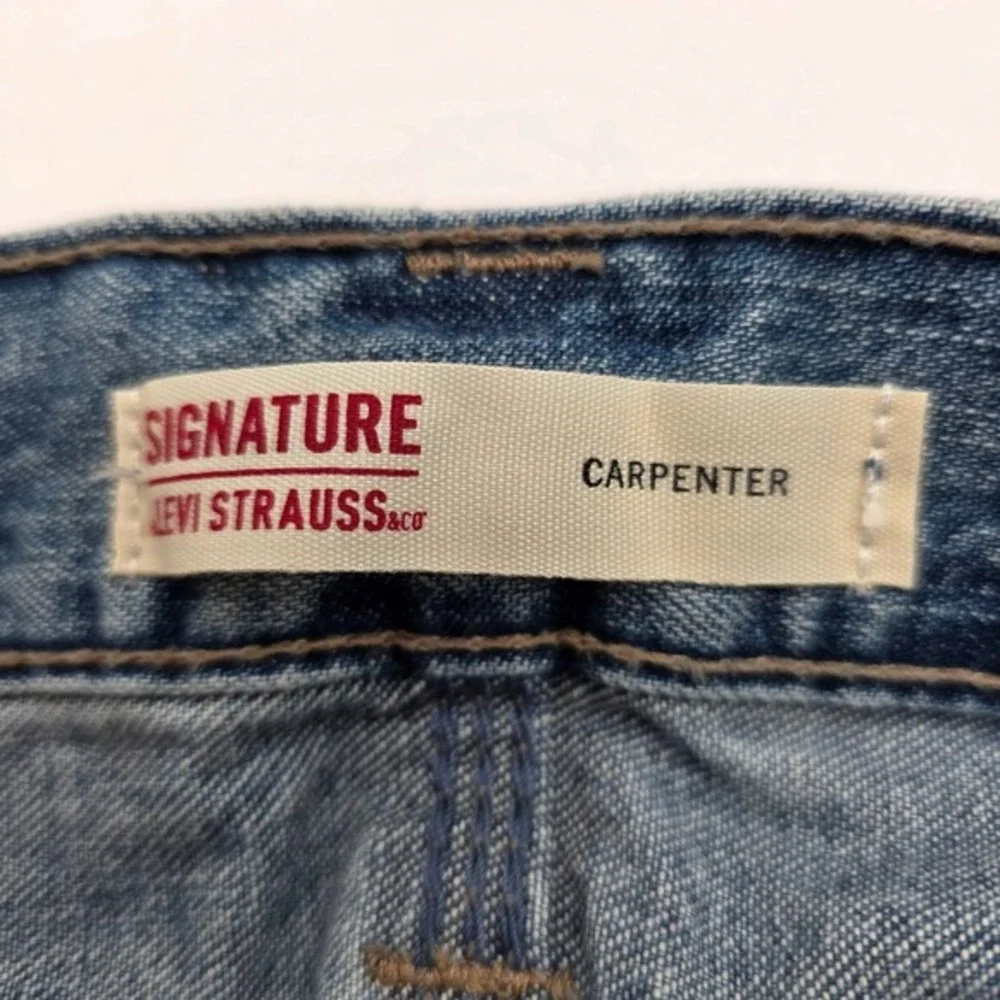 Signature by Levi Strauss Carpenter Jeans Men's 54x30 Indigo Blue Big & Tall NWT